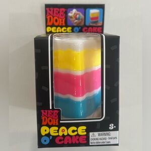 Viral~ Nee Doh Peace O' Cake Squishy Toy - Multicolor